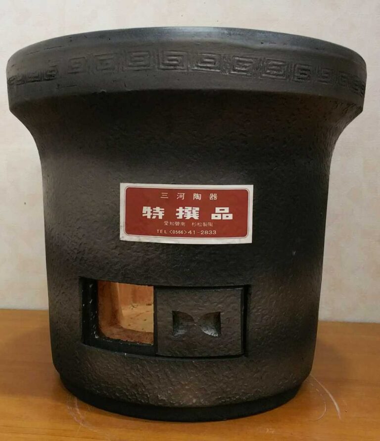 バーベキュー・調理用品黒七輪 三河焼き 三州瓦 杉松製陶 